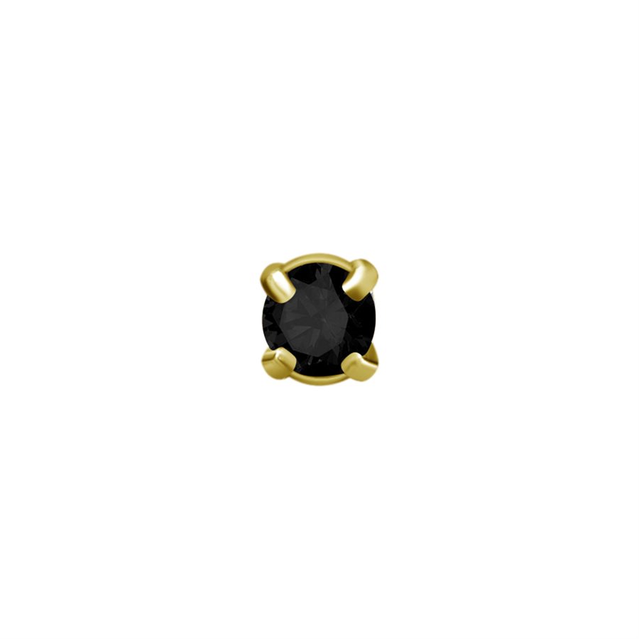 18k gold plated CoCr internal threadless jewelled attachment